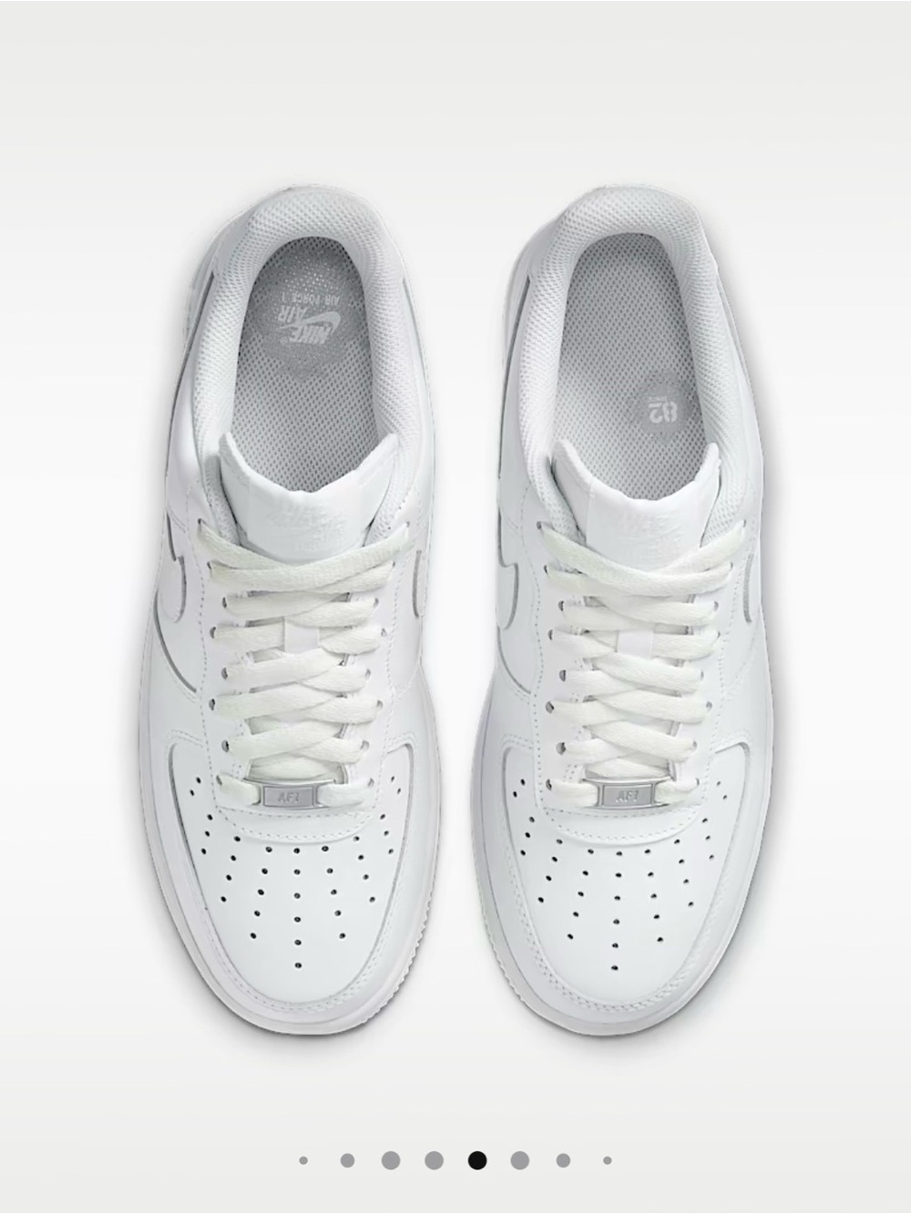 Classic Nike Air Force One AF1 07 White Sneakers